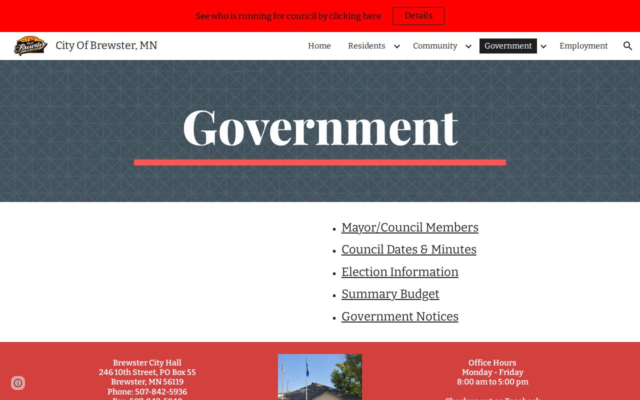 Brewster court docket city government contact reference